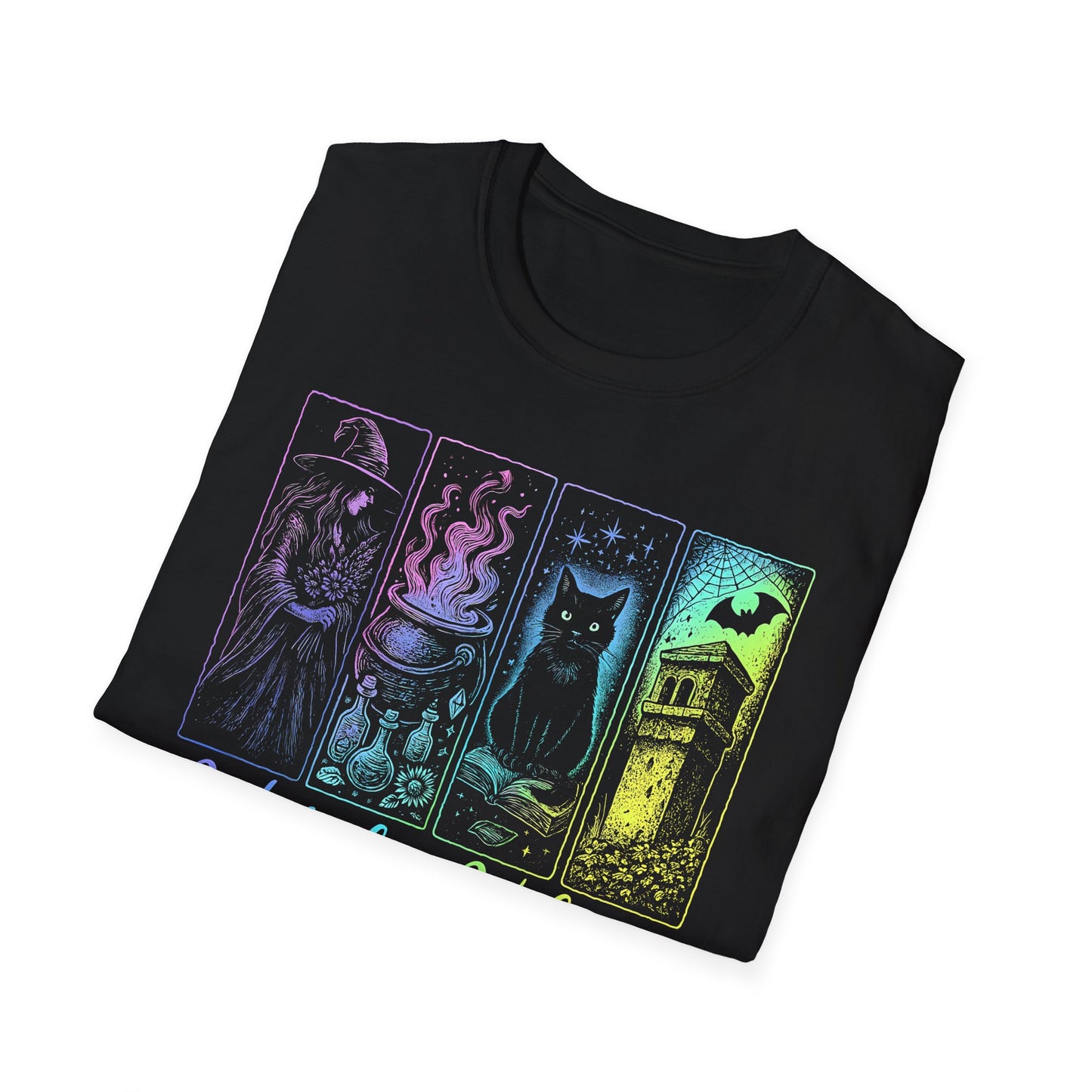 Witchy Vibes Unisex Softstyle T-Shirt, Magical Tee, Gift for Witches, Cozy Casual Wear, Halloween Apparel, Spiritual Music Festivals
