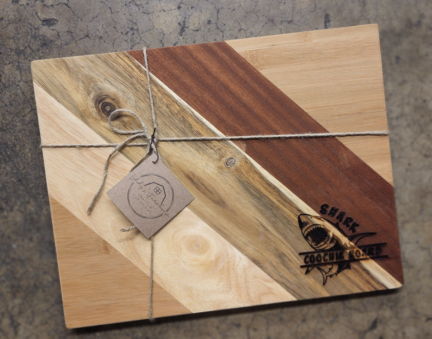 SHARK COOCHIE BOARD Striped Charcuterie Board