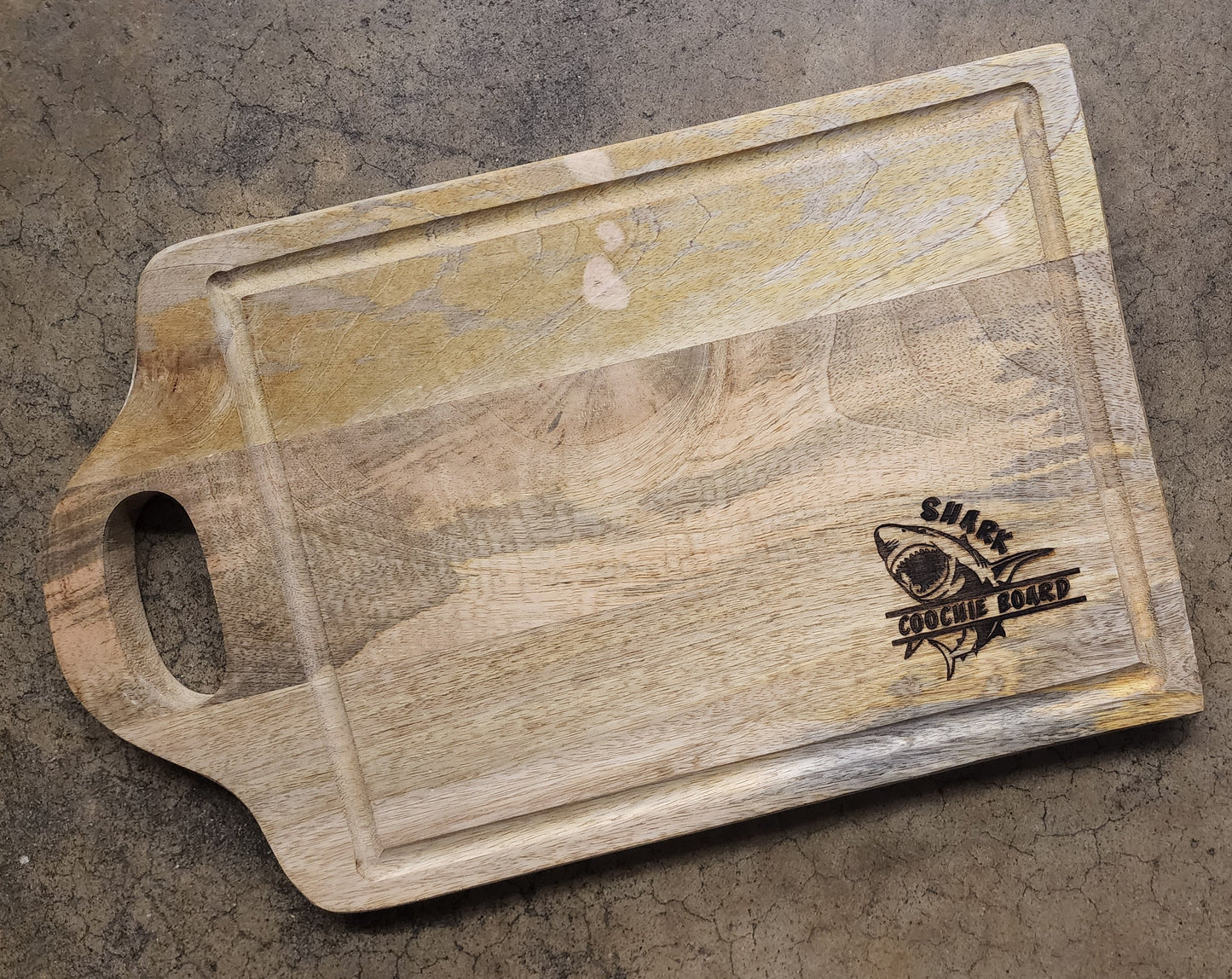 SHARK COOCHIE Mango Wood Charcuterie Board