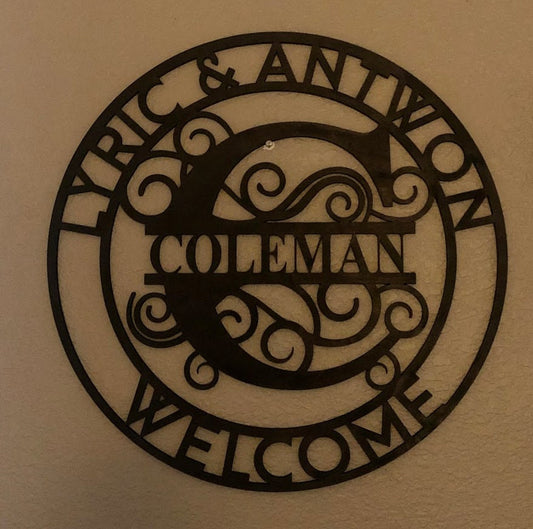 Monogram Circle Sign