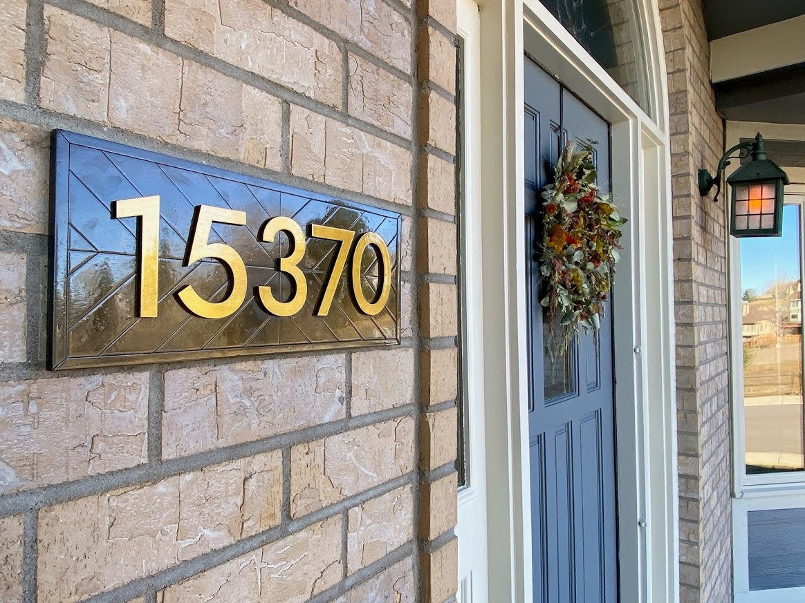 Custom Wooden Address Number Sign